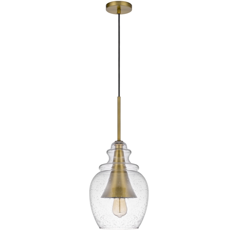 Pendant Light: Industrial Glass Box, Tapered Geometric Frame Silhouette