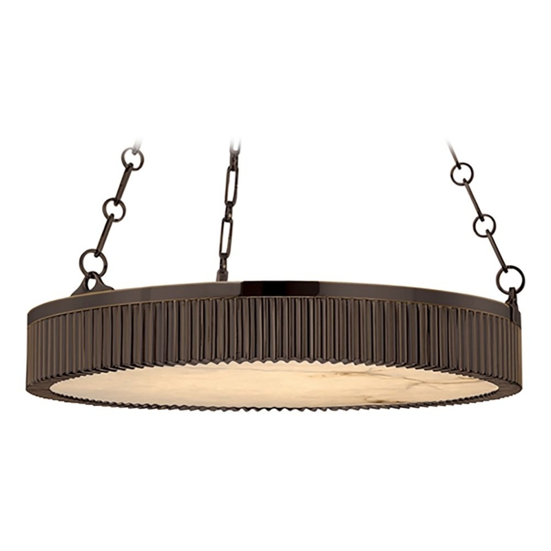 Pendant Light Industrial Mesh Drum Pendant Lighting Distressed Bronze 5-Light