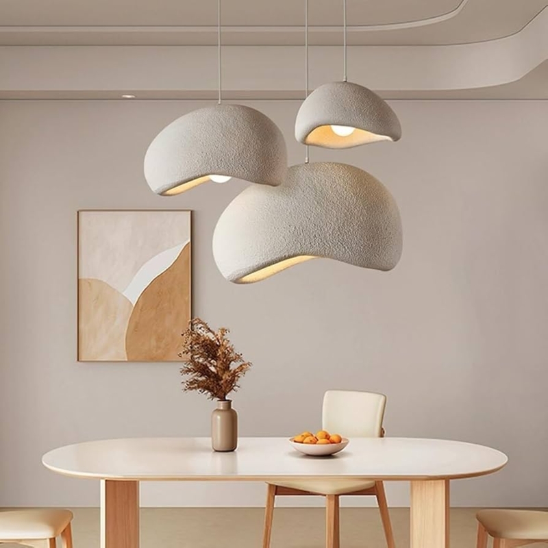 Pendant Light: Industrial Modern Cement Look Dome Fixture