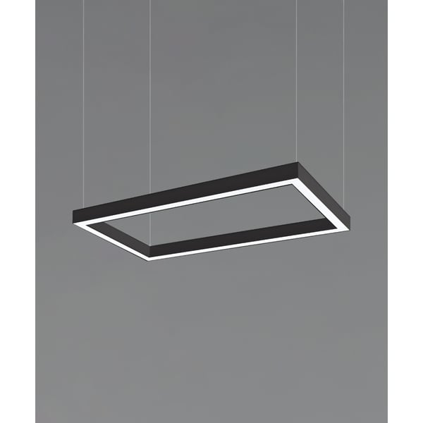 Pendant Light Integrated LED Thin Profile Black Office Fixture