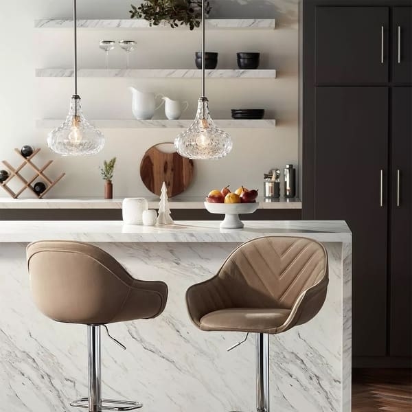 Pendant Light Kitchen Brushed Nickel Hammered