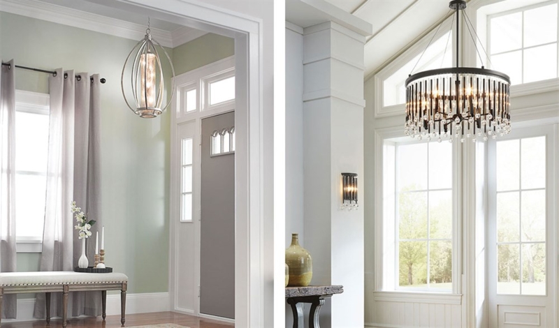 Pendant Light Lantern Silhouette Arched Doorway Transitional Foyer