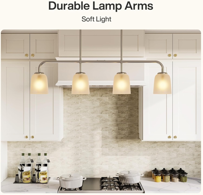 Pendant Light Linear Matte Black Frosted Globes Mid Century