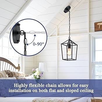 Pendant Light Matte Black Geometric Cage Open Frame