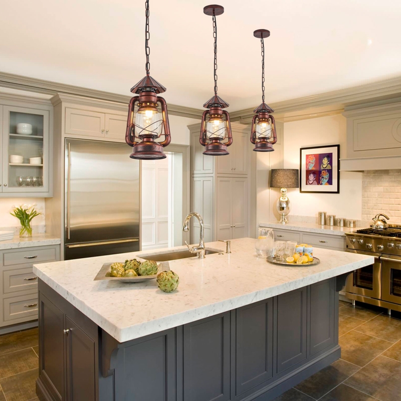 Pendant Light Matte Black Lantern Candelabra Base Clear Glass Panels
