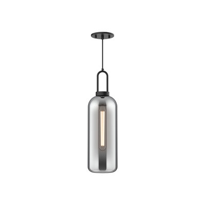 Pendant Light Mini Bronze with Seeded Glass Globe Shade