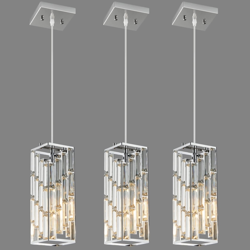 Pendant Light: Mini Crystal Shade, Mini Pendant Lights for Kitchen