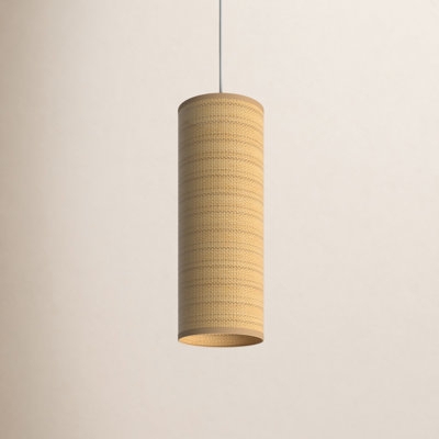 Pendant Light Minimalist Slim Brushed Brass with White Globe Diffuser