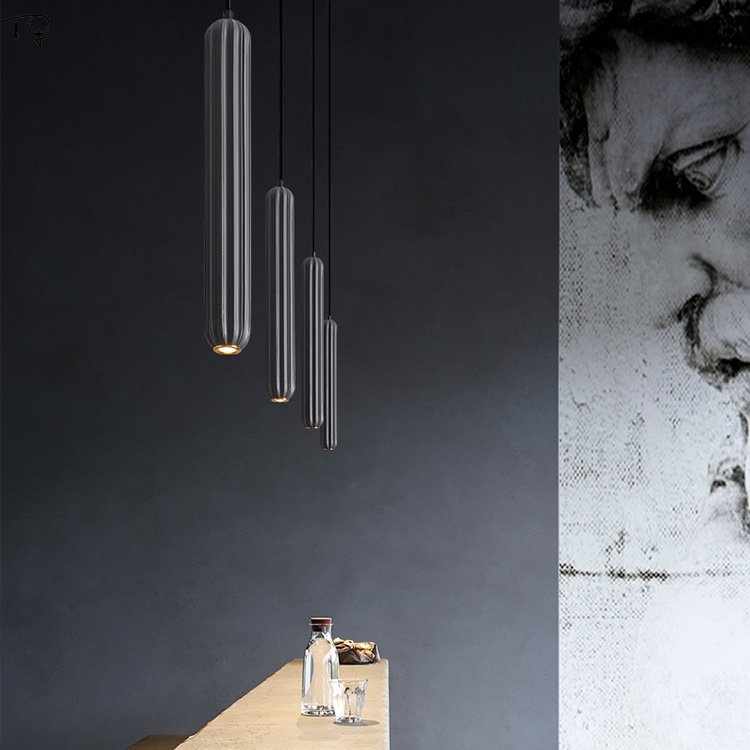 Pendant Light Mixed Silhouettes Wood Finials Asymmetrical
