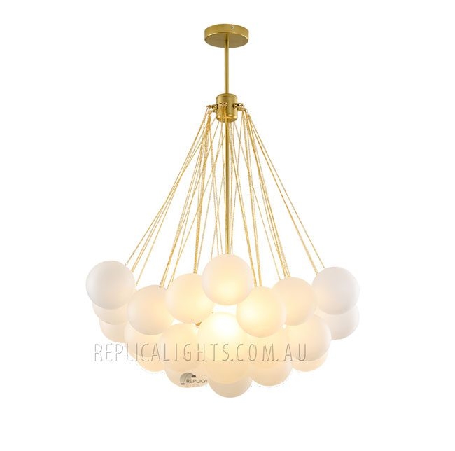 Pendant Light Modern Cluster Design Frosted Glass Organic Spheres