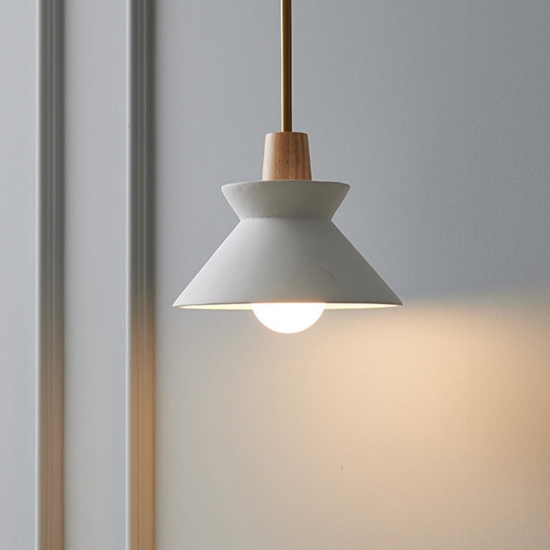 Pendant Light Modern Matte White Finish Oversized Bowl Shade Fixture