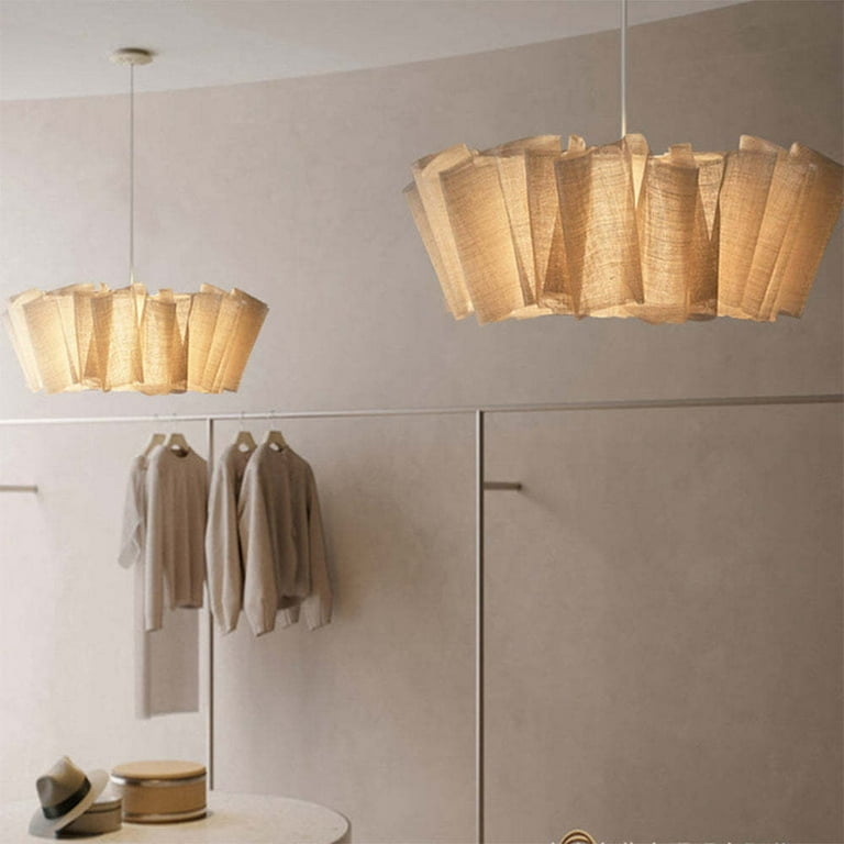 Pendant Light: Nordic Pleated Fabric Conical Shade