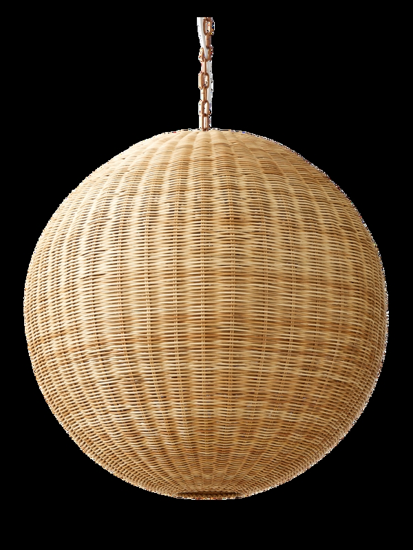 Pendant Light Open Weave Woven Lattice Spherical Oversized Coastal