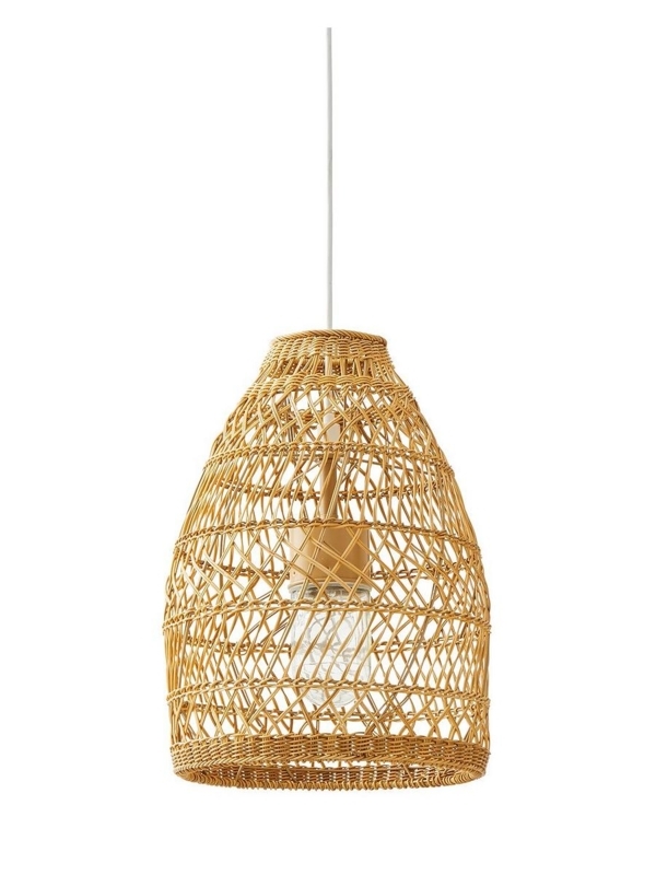 Pendant Light Outdoor Rated Woven Sand Texture Coastal Style