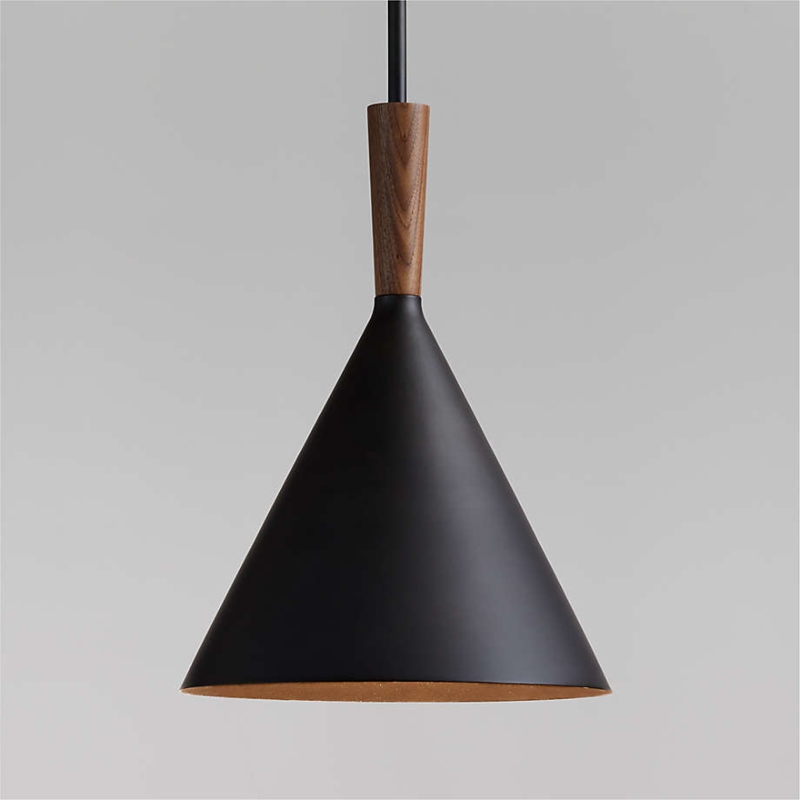 Pendant Light Oversized Matte Black Dome Shade Minimalist Modern
