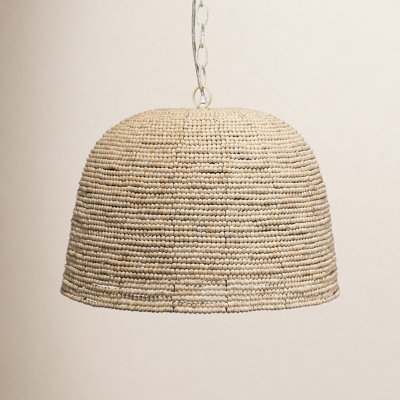 Pendant Light Oversized Scale Chunky Woven Texture Bell