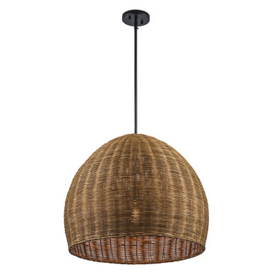 Pendant Light Oversized Scale Woven Texture Coastal Boho Living Room