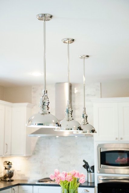 Pendant Light: Polished Dome, Chrome Kitchen Island Pendant