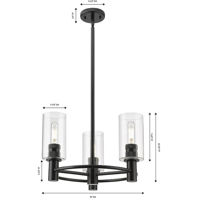 Pendant Light Polished Nickel Three-Light Bell Shade Industrial