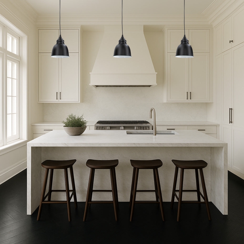 Pendant Light Recessed Conversion Kit Matte Metal Dome Shade