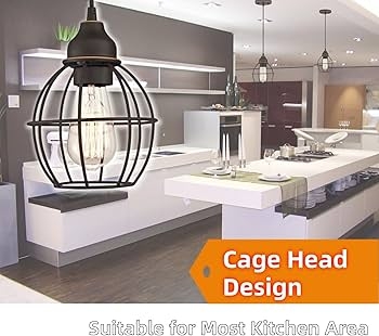 Pendant Light Rectangular Geometric Cage with Inner Glass Cylinder Shade