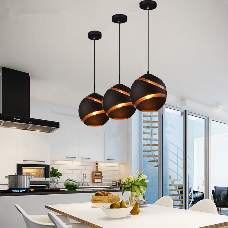 Pendant Light Ribbed Glass Staggered Cluster Modern Dining Area