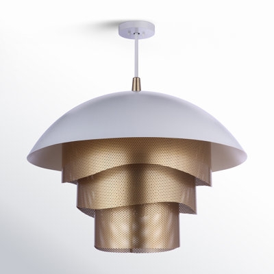 Pendant Light Sculptural Dome Shade Large Modernist Fixture