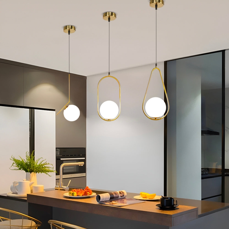 Pendant Light Smoky Spherical Cluster Modern Minimalist Dining Room