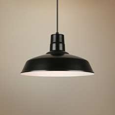 Pendant Light Stepped Neck Warehouse Silhouette Utilitarian Dome