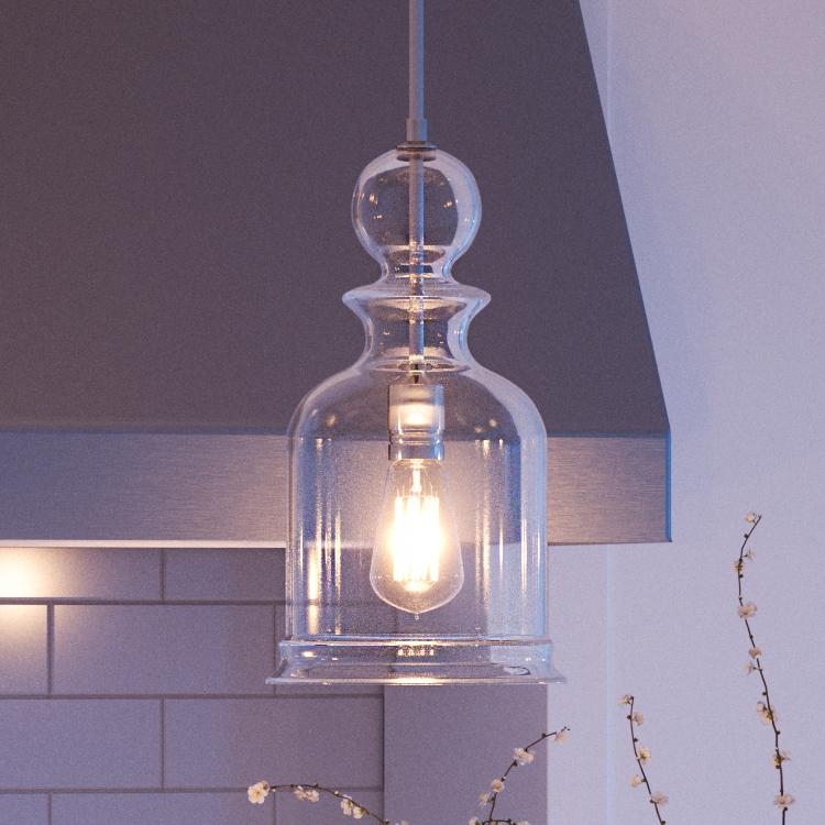 Pendant Light Tapered Metal Cone Brushed Nickel Modern Farmhouse