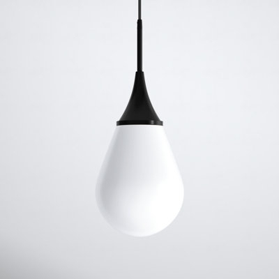 Pendant Light Textured Glass Shade Brass Downrod Bell