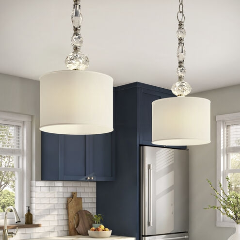 Pendant Light: Textured Shade, Mini Pendant Decor, Tubular Bulb