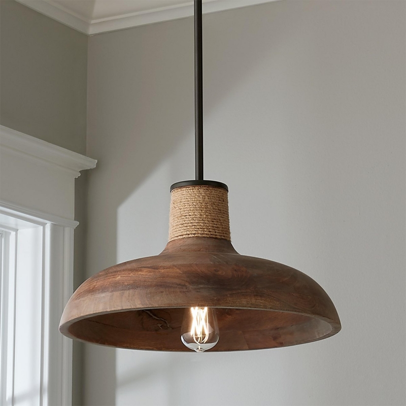Pendant Light Textured White Cone Shade Modern Farmhouse Kitchen