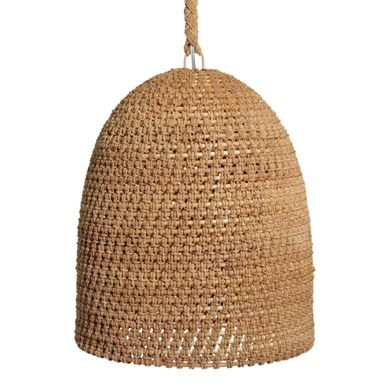 Pendant Light: Tiered Silhouette Nautical Rope Woven