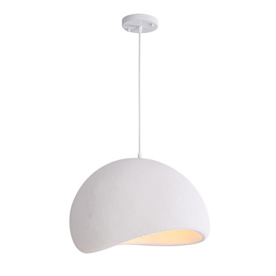 Pendant Light White Geometric Faceted Surface Origami Inspired