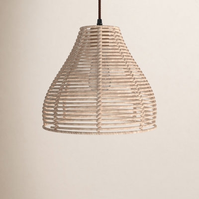 Pendant Light Woven Rattan Oversized Dome Natural Material