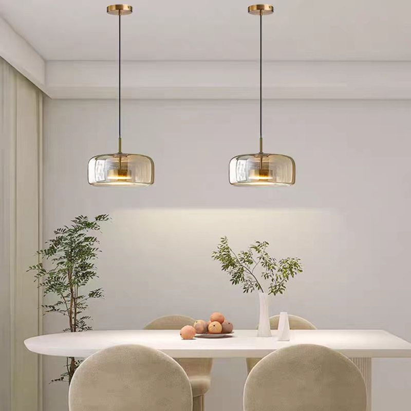Pendant Lighting Pleated Glass Multi Color Cluster Staggered Height