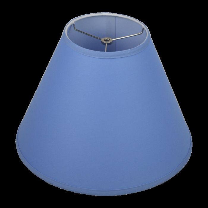 Periwinkle Blue Woven Linen Empire Lamp Shade, Spider Fitter