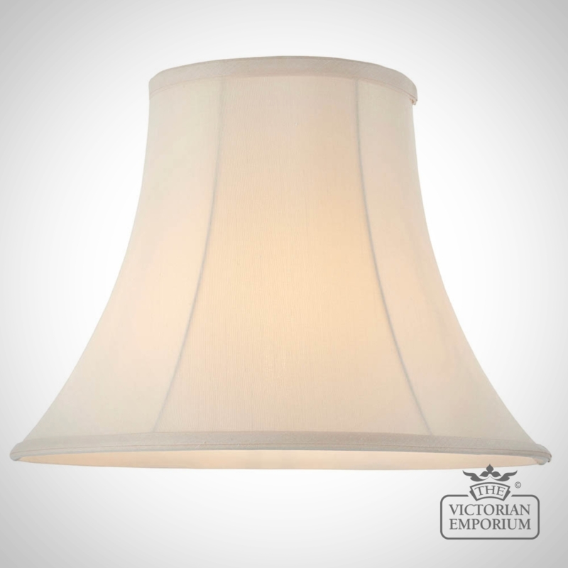 Pleated Empire Lamp Shade with Braided Trim in Cream