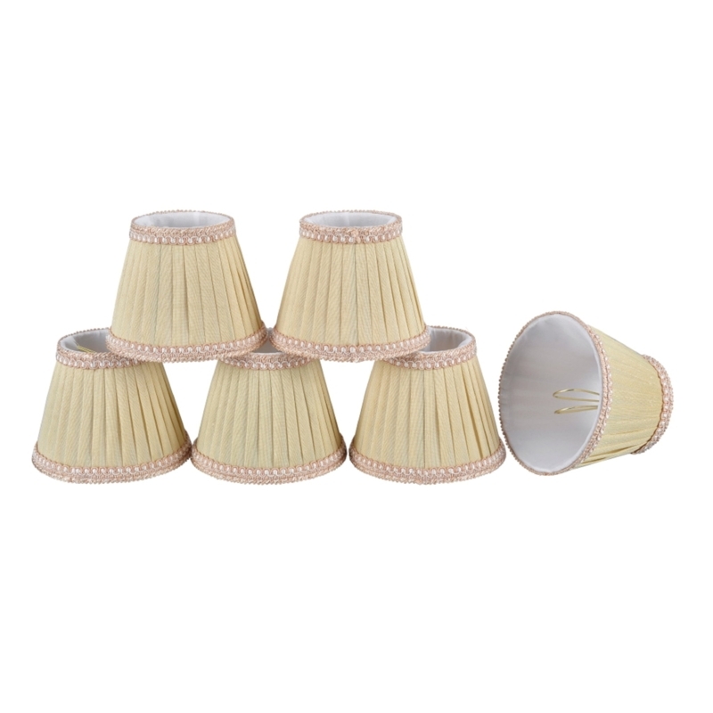 Pleated Lamp Shade: Cream Empire Clip On Mini Traditional