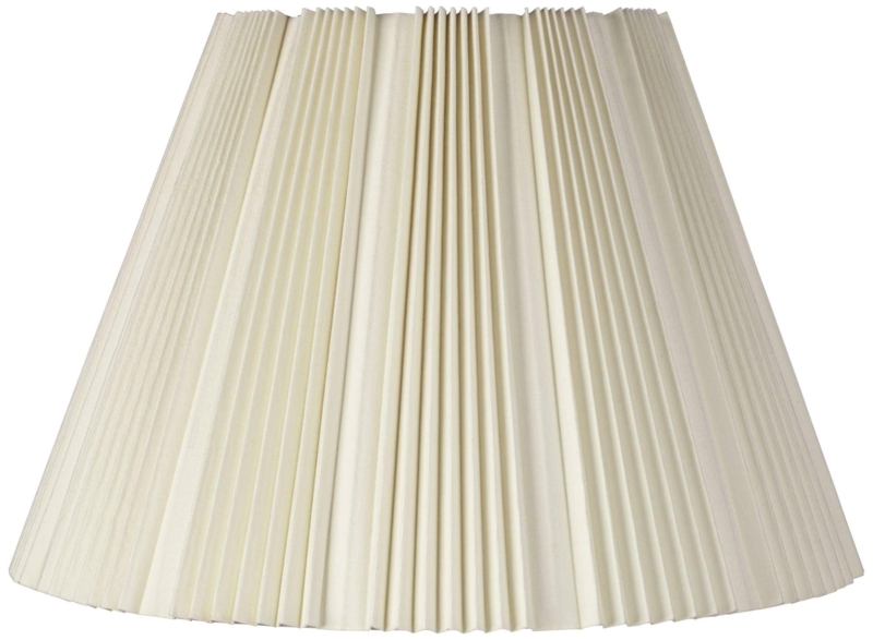 Pleated Lamp Shade, Eggshell Empire Silhouette, Traditional Texture