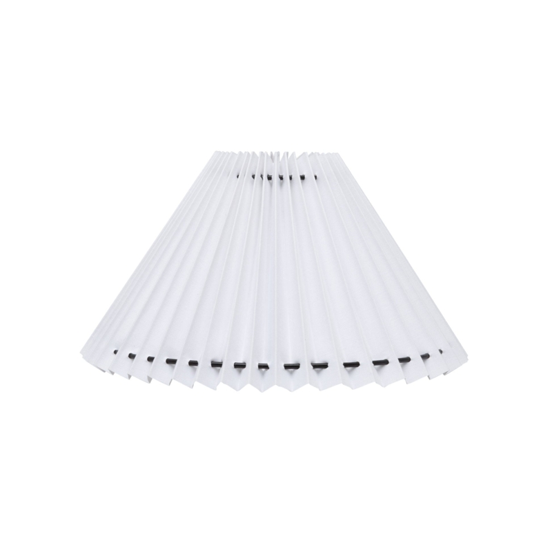 Pleated Lampshade, Small Empire Shape, Off-White, Knife Pleats, Traditional