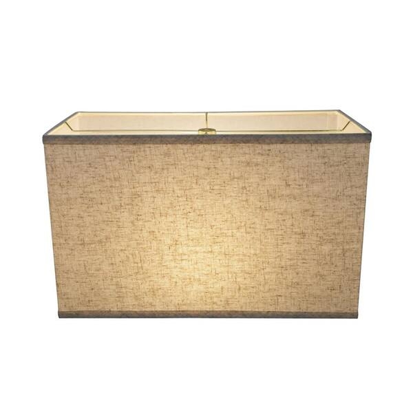 Rectangular Hardback Lamp Shade Beige Spider Fitter