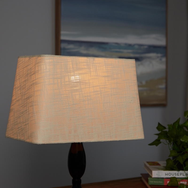 Rectangular Lamp Shade Fabric Hardback Spider Replacement