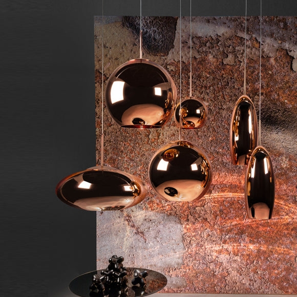 Reflective Mirror Finish Sphere Pendant Light, Modern Glam