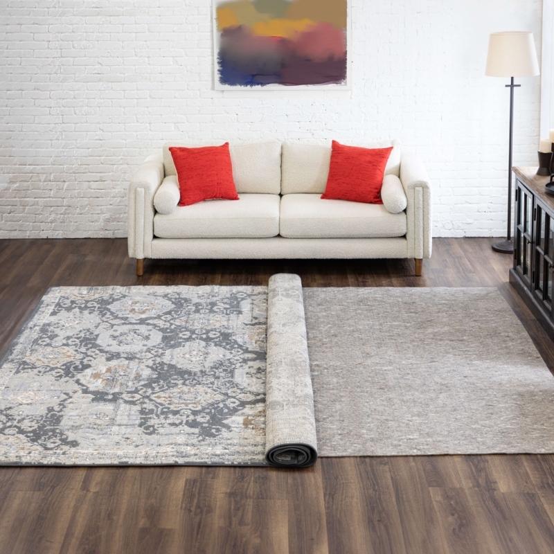 Reversible Rug Pad Dual Surface Felt and Rubber Extra Grip Cushion