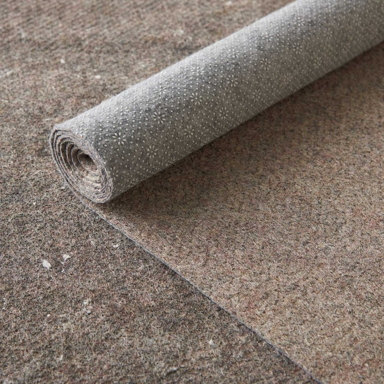 Rug Pad: Light Gray Open Weave Grid, Low-Profile Non-Slip Gripper