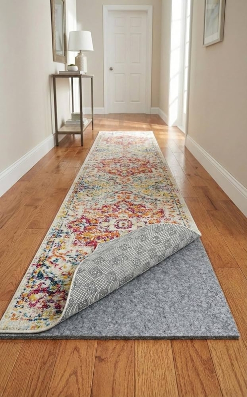 Runner Rug Pad: Thick Felt Cushioned Underlayment, Non-Slip Backing