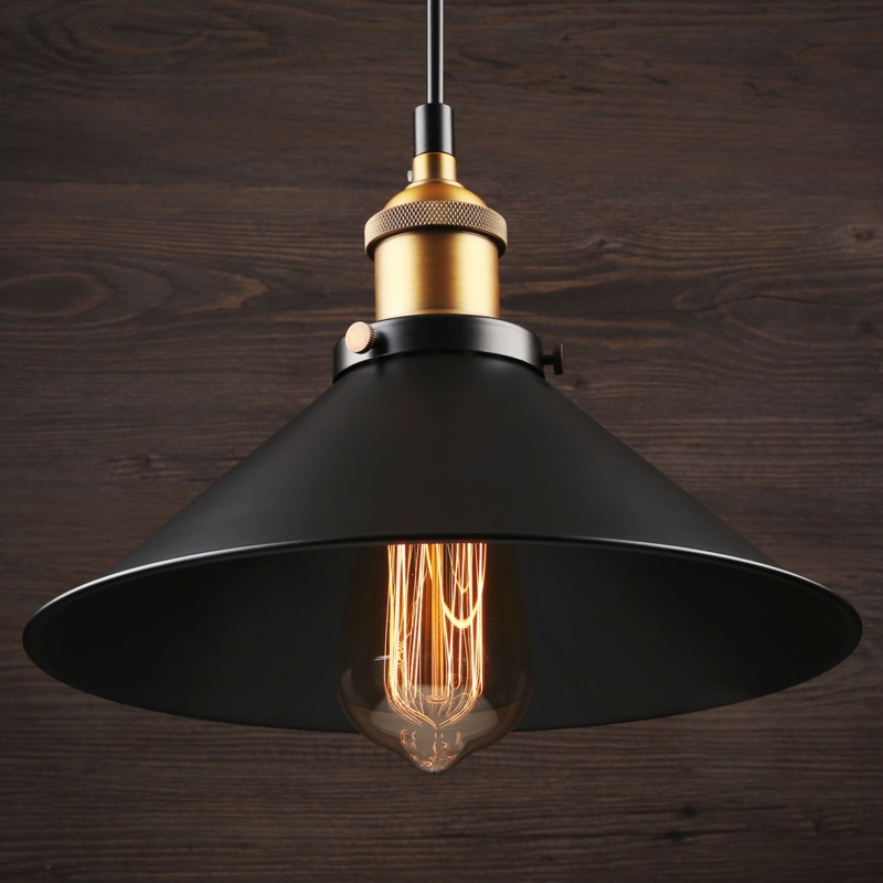 Rustic Industrial Pendant Light Distressed Metal Dome Shade