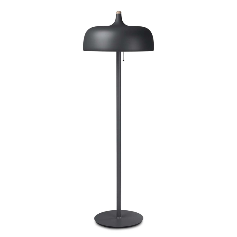 Scandinavian Acorn Floor Lamp with Frosted Glass Shade
